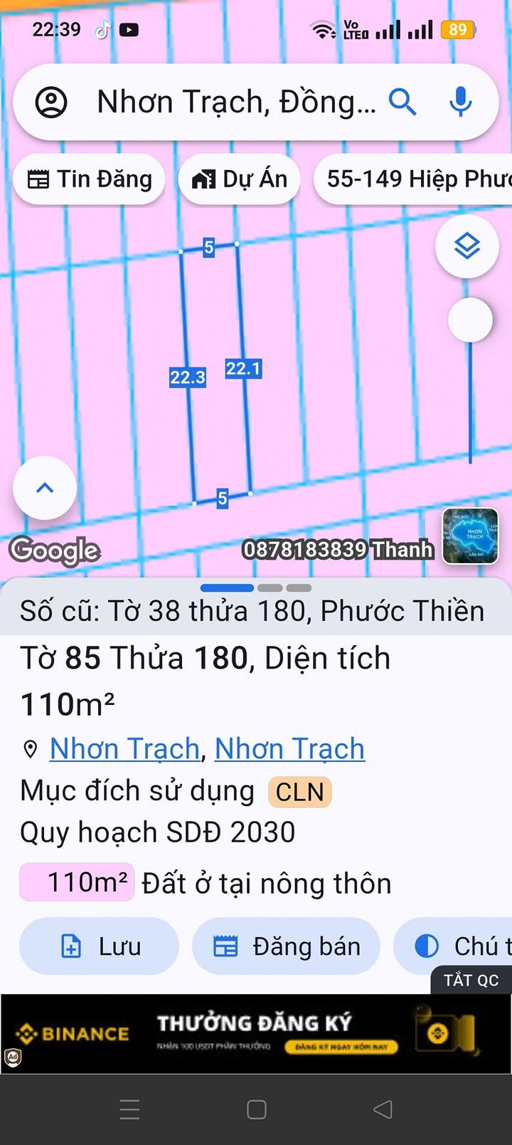 Đất nền Phước Thiền Nhơn Trạch 115m² giá 1.3 tỷ - Sổ riêng chính chủ!