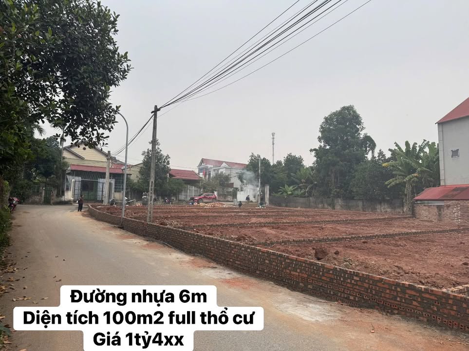 Đất thổ cư 100m² tại trung tâm thị trấn Cẩm Khê giá 1.4 tỷ - Cơ hội vàng đầu tư!