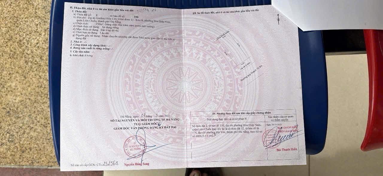 Đất nền Hòa Hiệp Nam Đà Nẵng 250m² giá 7.95 tỷ - Đầu tư sinh lời ngay!