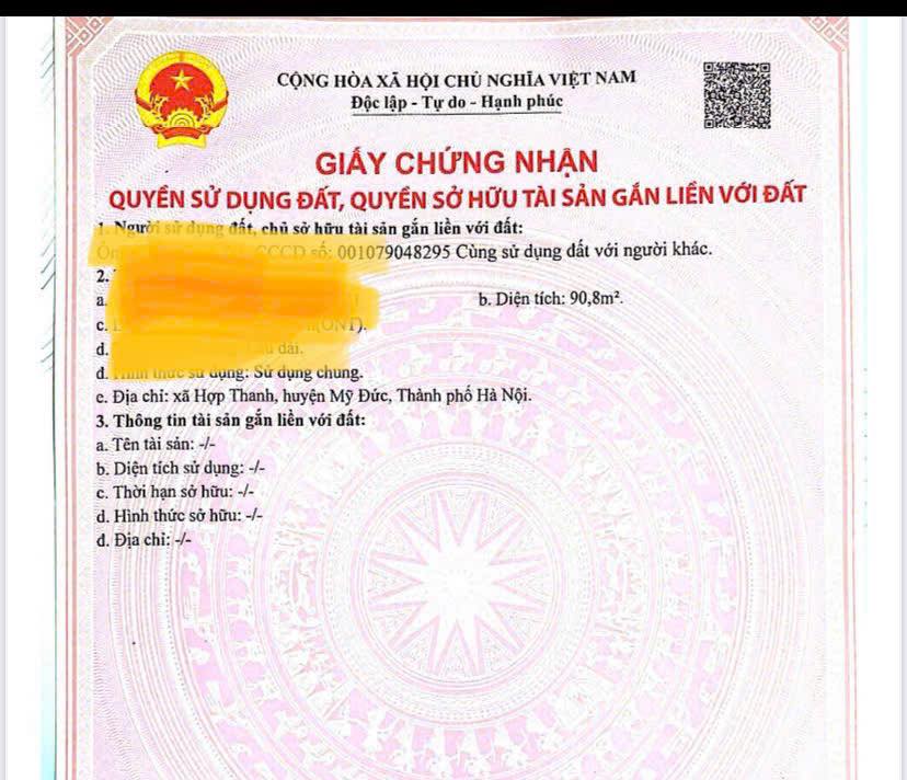 Đất nở hậu tại Hồng Sơn, Mỹ Đức 90m² - Phong thủy tốt, giá chỉ 1 tỷ!