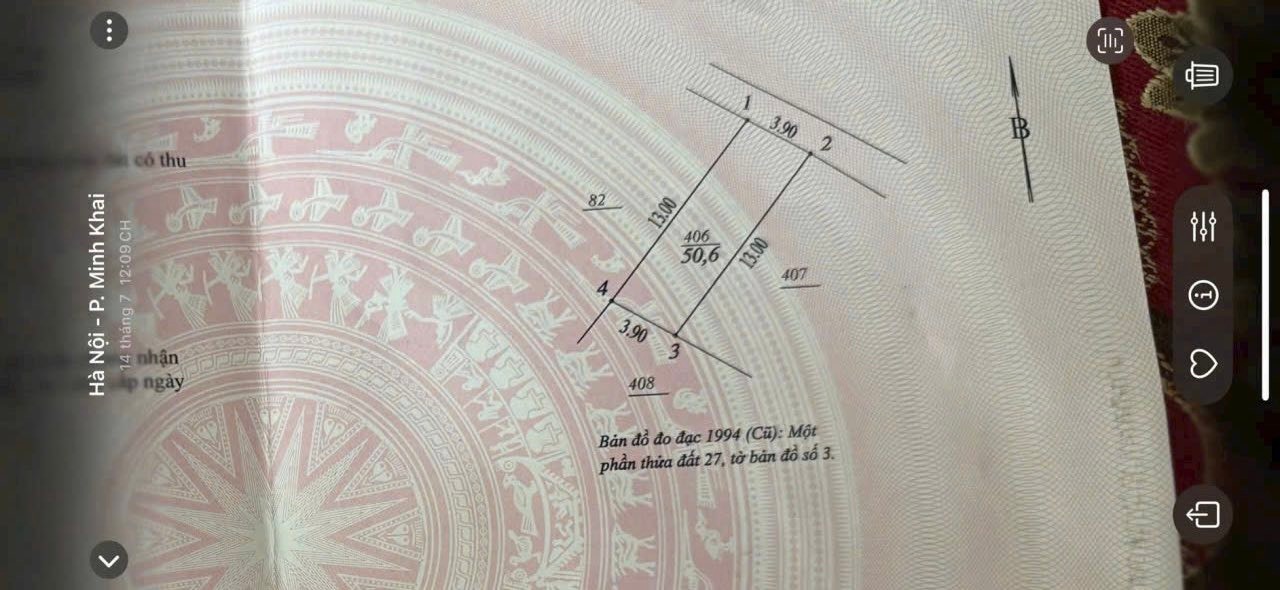 Đất nền Minh Khai, Hoài Đức 50.6m² giá 7.75 tỷ - Ô tô đỗ cửa, sổ đỏ chính chủ!