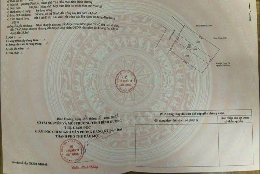 Đất Phú Lợi Thủ Dầu Một 104m² giá 2.75 tỷ - Tặng ngay dãy trọ 8 phòng!