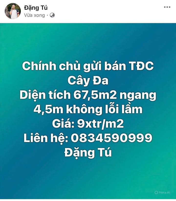 Đất nền TĐC Cây Đa Ngô Quyền 67m² giá 6.413 tỷ - Chính chủ bán gấp!