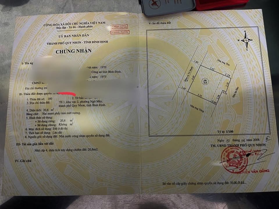 Nhà riêng tại hẻm Võ Mười, Quy Nhơn 23m² giá 1.5 tỷ - Vuông vức nở hậu đẹp!