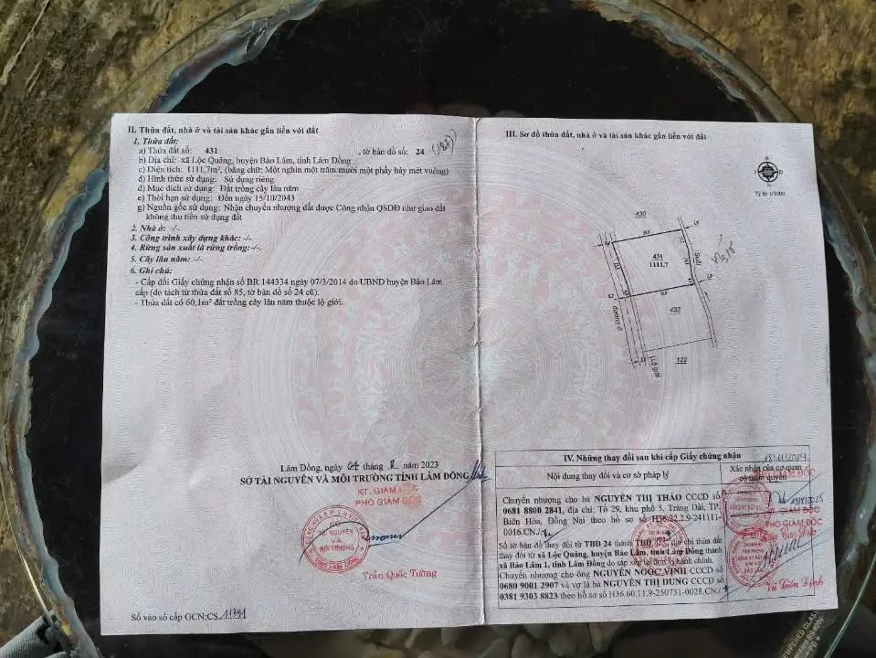 Đất nền 1170m² Lộc Quảng, Bảo Lâm - Giá chỉ 900 triệu - Cơ hội đầu tư tuyệt vời!