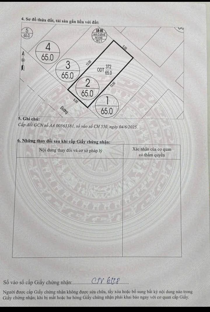Đất nền khu tái định cư Hà Lầm 65m² giá 4.45 tỷ - Hướng Tây Nam, sổ đỏ chính chủ!