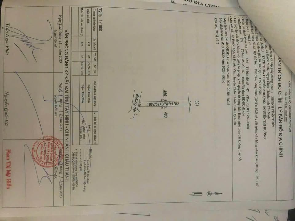 Đất thổ cư Phước Vinh, Châu Thành 250m² giá 189 triệu - Cơ hội đầu tư tuyệt vời!