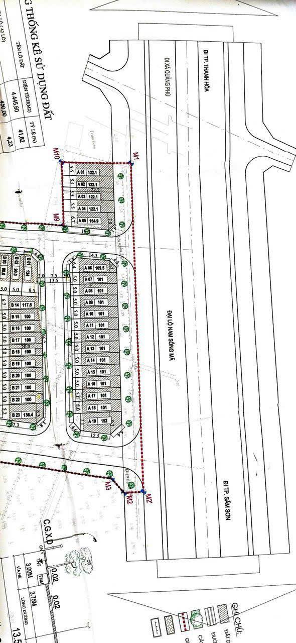 Đất nền mặt đường Quốc Lộ Nam Sông Mã, Thanh Hóa 3847m² - Cơ hội đầu tư sinh lời