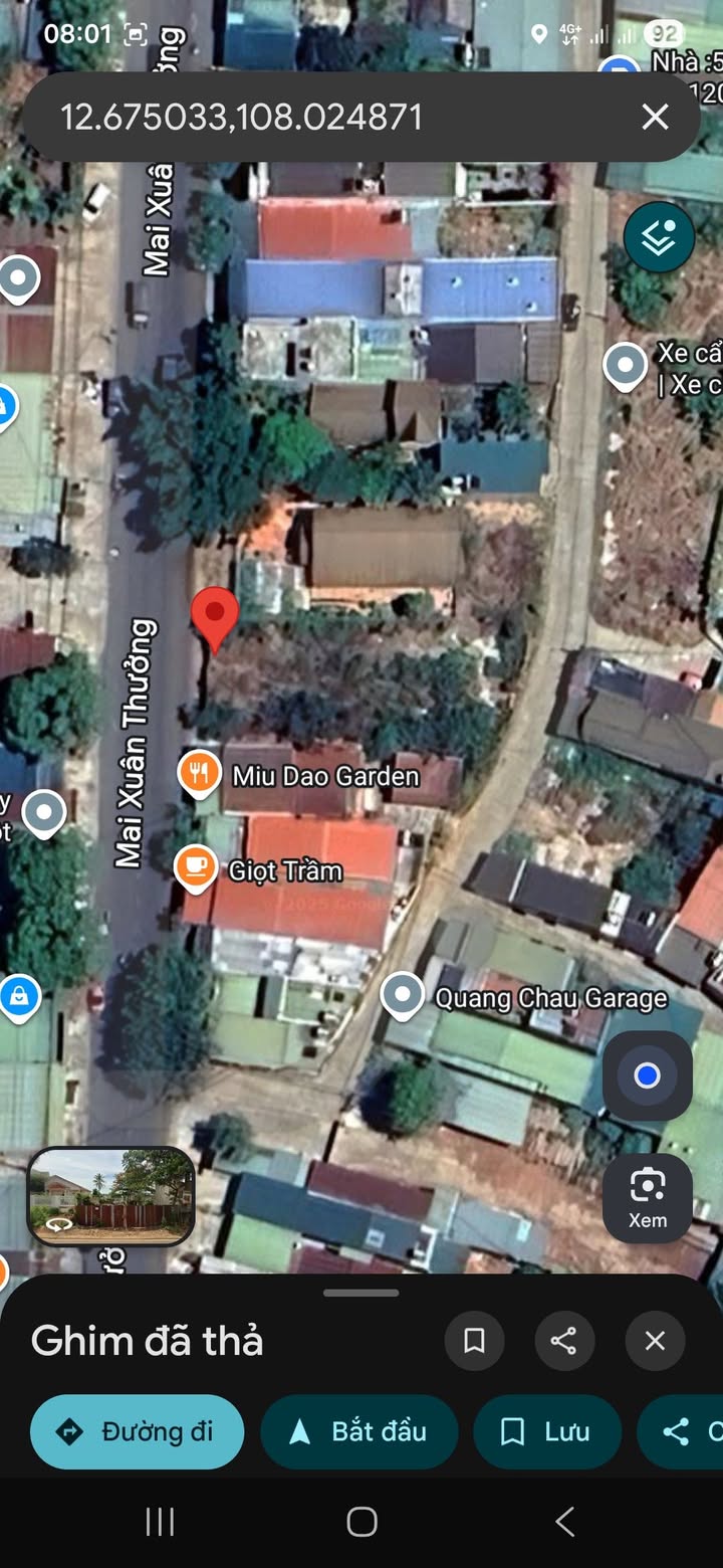 Bán đất mặt tiền đường Mai Xuân Thưởng, TP Buôn Ma Thuột - Diện tích 80m², giá 4.75 tỷ - Cơ hội đầu tư tuyệt vời!