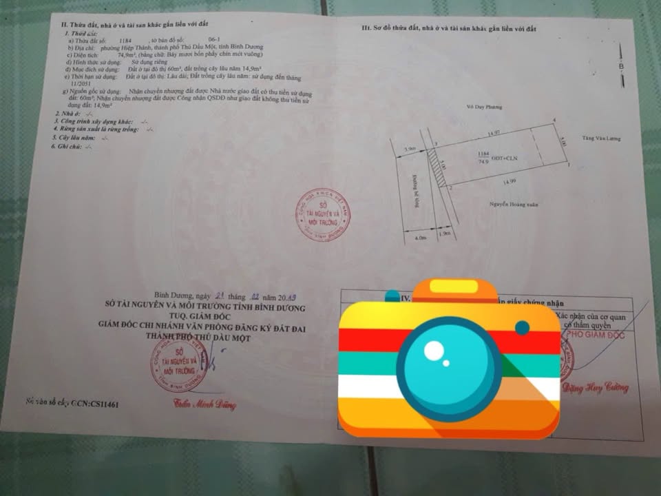 Đất nền Hiệp Thành Thủ Dầu Một 75m² giá 2.05 tỷ - Đường bê tông ô tô vào tận nơi!