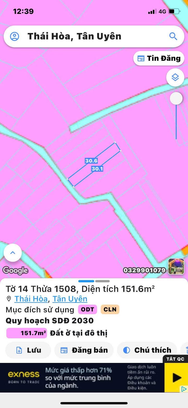 Đất sổ đỏ Thái Hoà Tân Uyên 151m² giá 2.3 tỷ - Đầu tư sinh lời ngay!