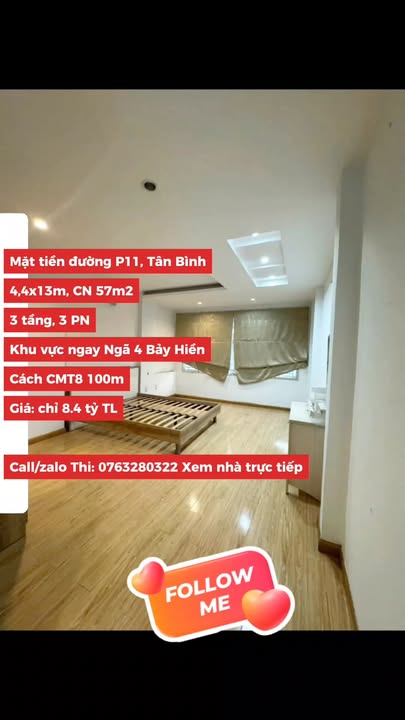 FrontHouse Ngã 4 Bảy Hiền, Tân Bình 57.2m² giá 8.4 tỷ - Mặt tiền kinh doanh đắc địa!