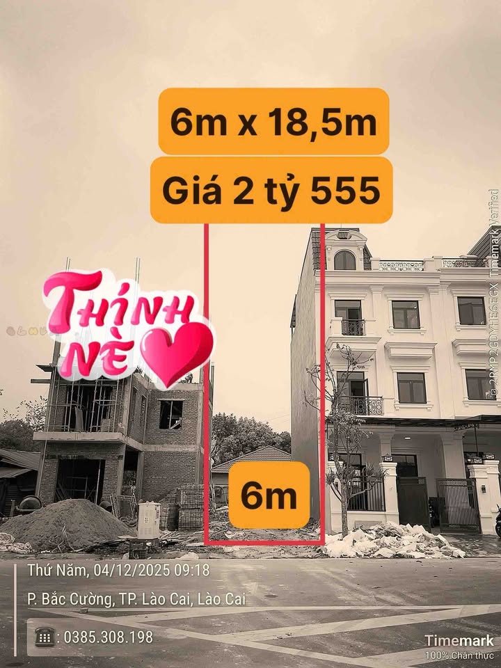 Đất nền Bắc Cường 111m² giá 2.555 tỷ - Pháp lý rõ ràng, đầu tư sinh lời!