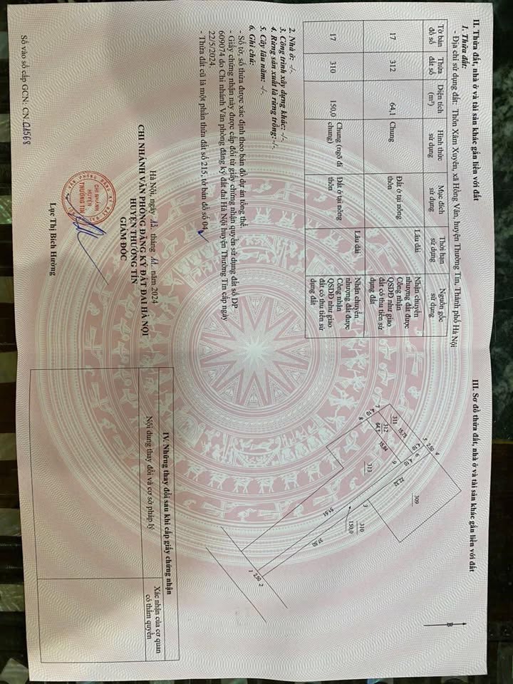 Đất nền Hồng Vân Thường Tín 64.1m² giá 4.2 tỷ - Mặt tiền rộng, ô tô vào tận nơi!