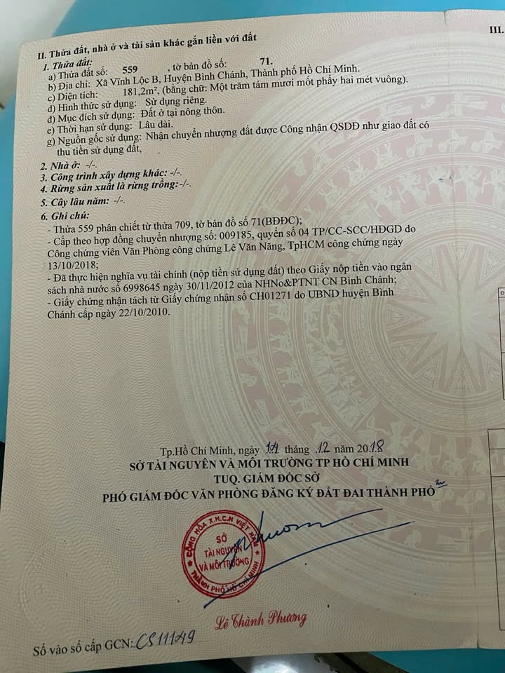 Đất thổ cư 180m² đường Vĩnh Lộc giá 8.8 tỷ - Vị trí đẹp, giao thông thuận lợi!