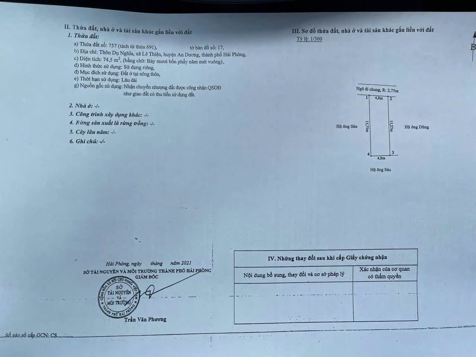 Đất nền Dụ Nghĩa, Lê Thiện Hải Phòng 74.5m² giá 800 triệu - Vị trí thuận lợi, ô tô đỗ cửa!