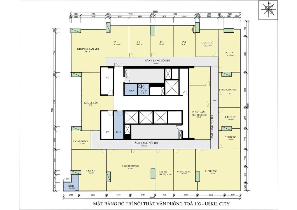 Cho thuê văn phòng Tòa 103 Usilk City 936m² - Mặt bằng đẹp, vị trí đắc địa!