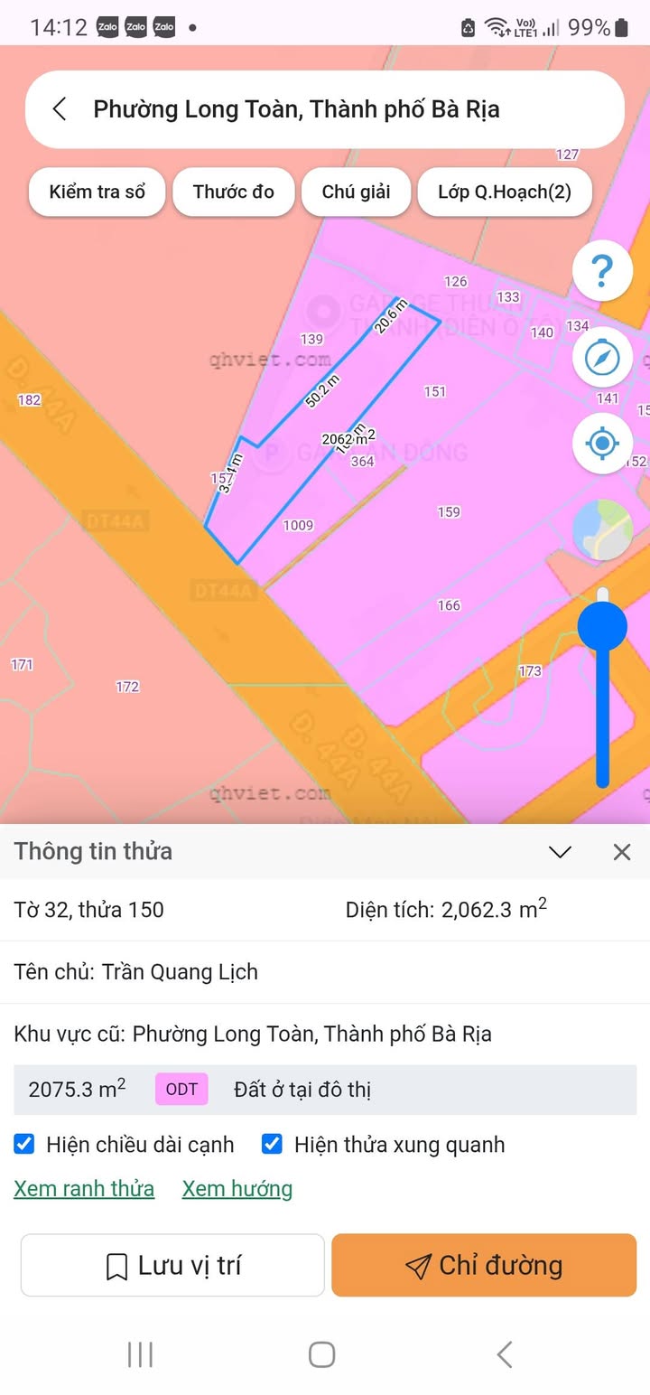 Đất mặt tiền đường Cách Mạng Tháng Tám, Bà Rịa - Vũng Tàu 2101m² giá 40 tỷ - Cơ hội đầu tư tuyệt vời!