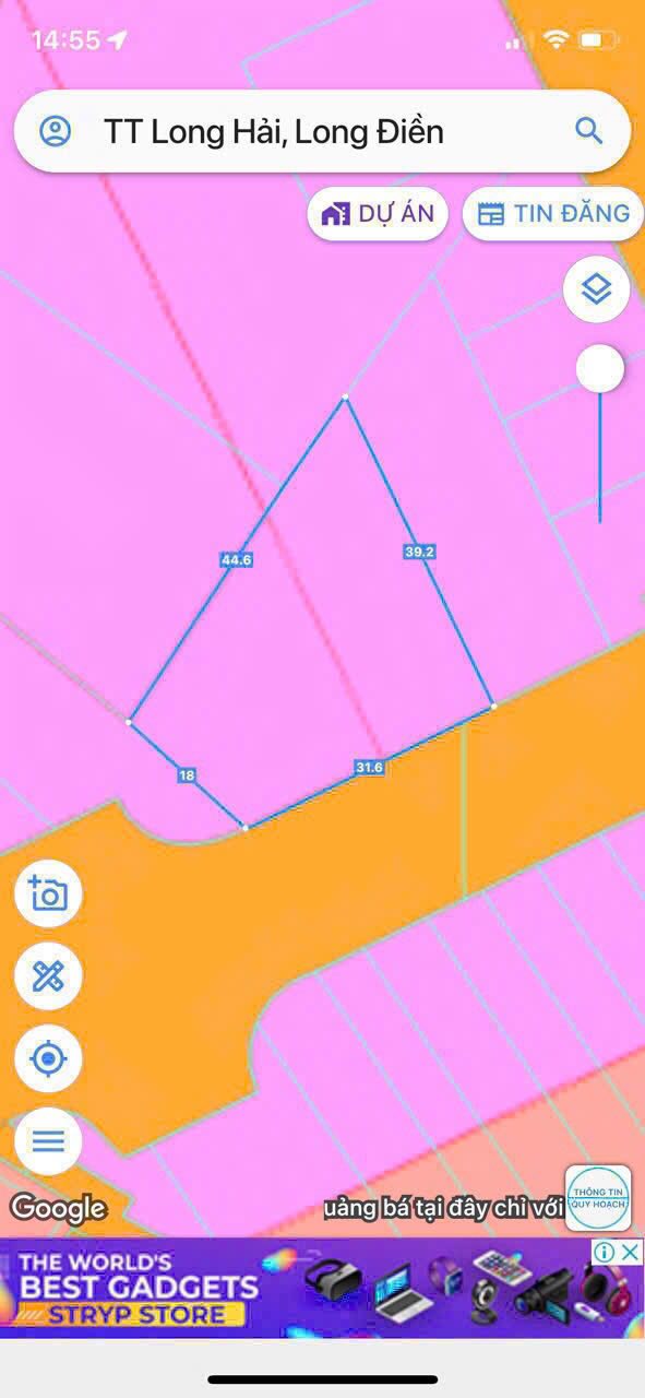 Đất nền kinh doanh mặt tiền đường Trần Hưng Đạo, Long Hải 1018m² giá 23 tỷ - Cơ hội đầu tư tuyệt vời!