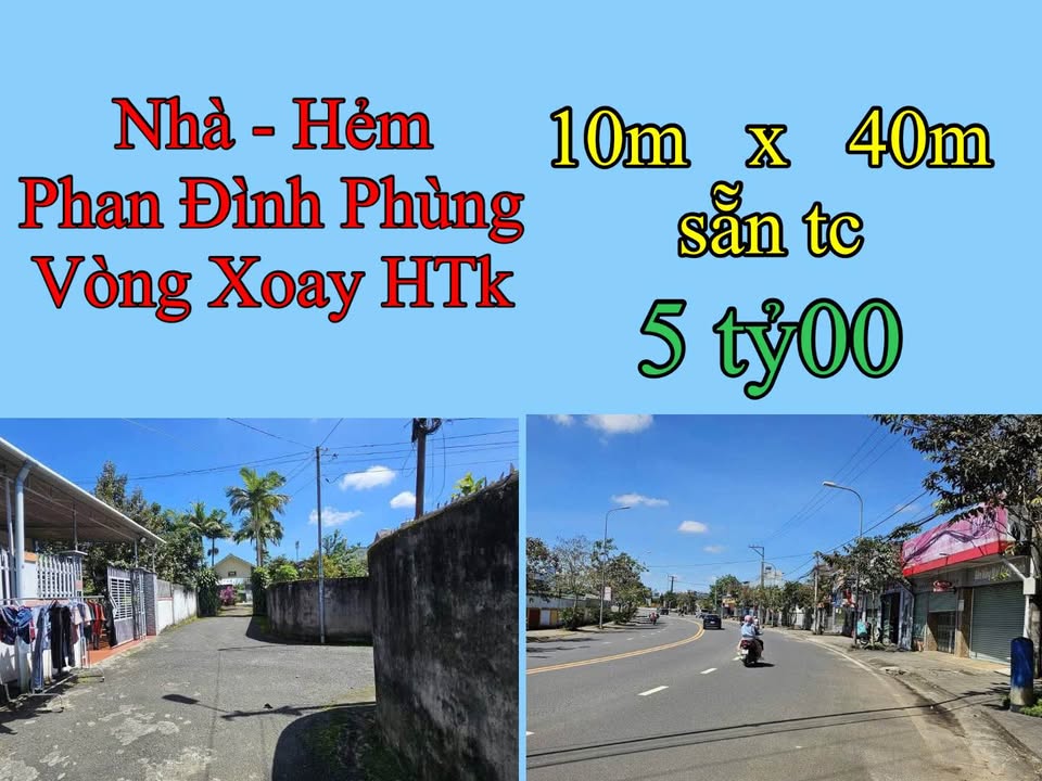Nhà phố hẻm Phan Đình Phùng Bảo Lộc 400m² giá 5 tỷ - Thiết kế sân vườn thoáng mát!