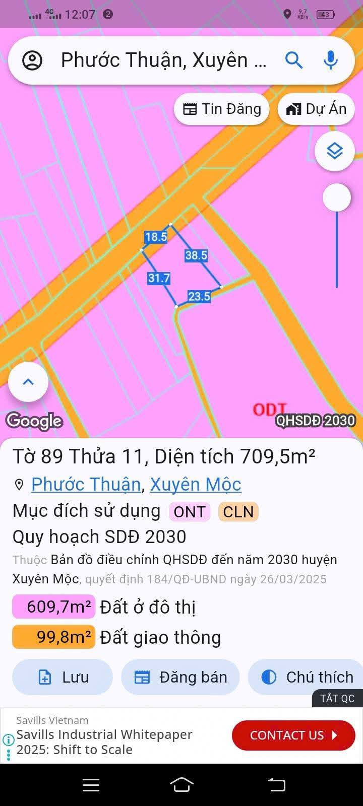 Đất nền Phước Thuận, Xuyên Mộc, 570m² giá 6.497 tỷ - Mặt tiền đường 27 tháng 4