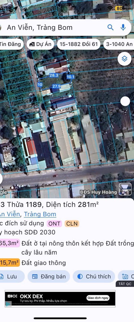 Đất nền Ấp 3 An Viễn, Trảng Bom 280m² giá 2 tỷ - Sổ đỏ chính chủ, đầu tư sinh lời!