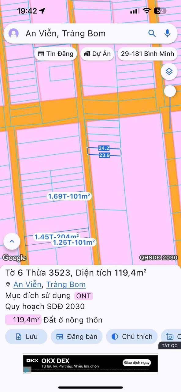 Đất nền An Viễn, Trảng Bom 120m² giá 1.2 tỷ - Sổ hồng chính chủ!