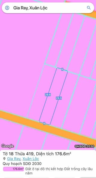 Đất thổ cư 180m² tại Thị trấn Gia Ray - Giá chỉ 1,7 tỷ - Vị trí đẹp không thể bỏ lỡ!