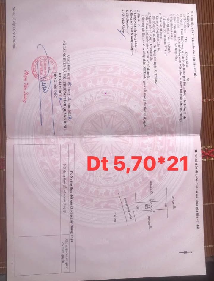 Đất Bảo Ninh Đồng Hới 119.7m² giá 2.4 tỷ - Cơ hội sở hữu lô đất duy nhất!