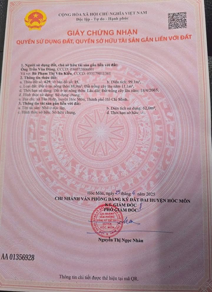 Đất mặt tiền đường Tân Hiệp 11, Hóc Môn 110m² giá 3.5 tỷ - Cơ hội đầu tư tuyệt vời!