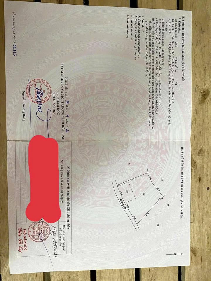 Đất nền phân lô 2353m² thôn Sỏi, xã Phú Thành - Cơ hội đầu tư hấp dẫn!