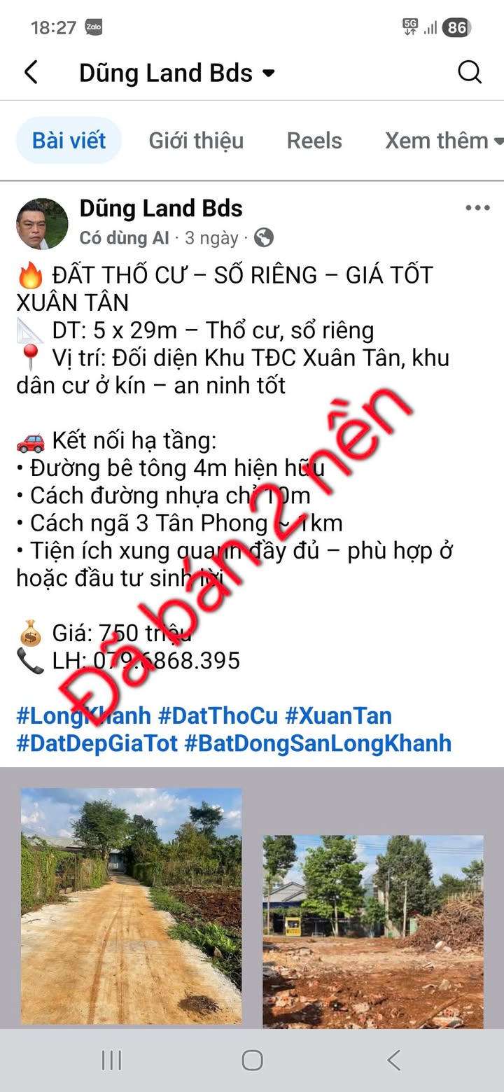 Đất nền Bình Lộc Long Khánh 102.5m² giá chỉ 790 triệu - Cơ hội đầu tư tuyệt vời!