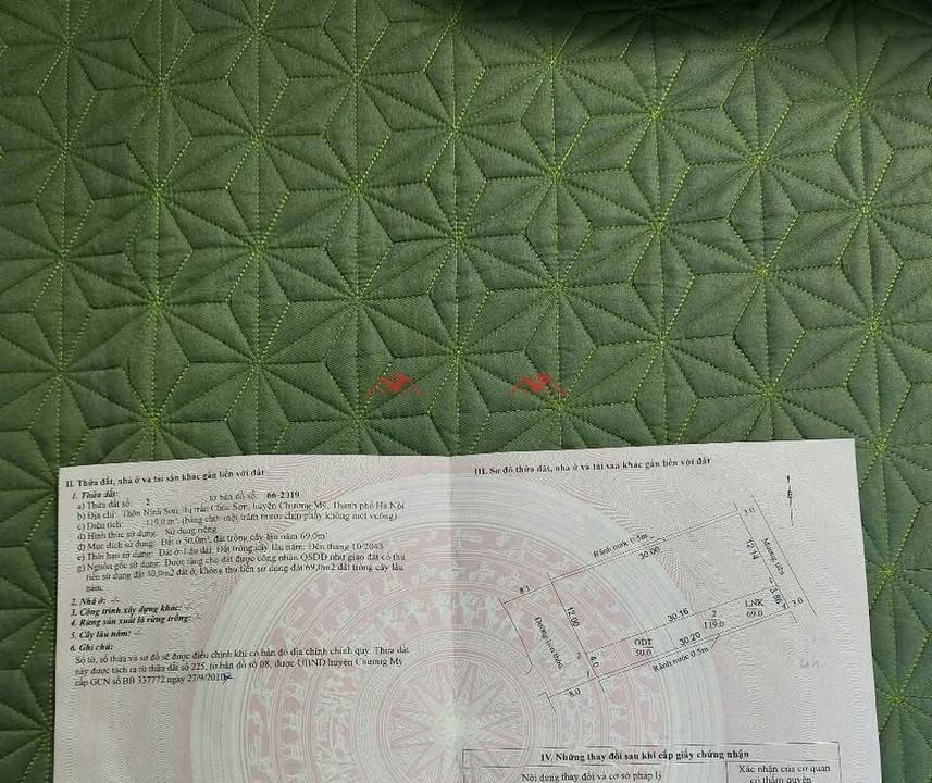 Đất nền Chương Mỹ 119m² giá cực tốt - Cơ hội đầu tư hiếm có!