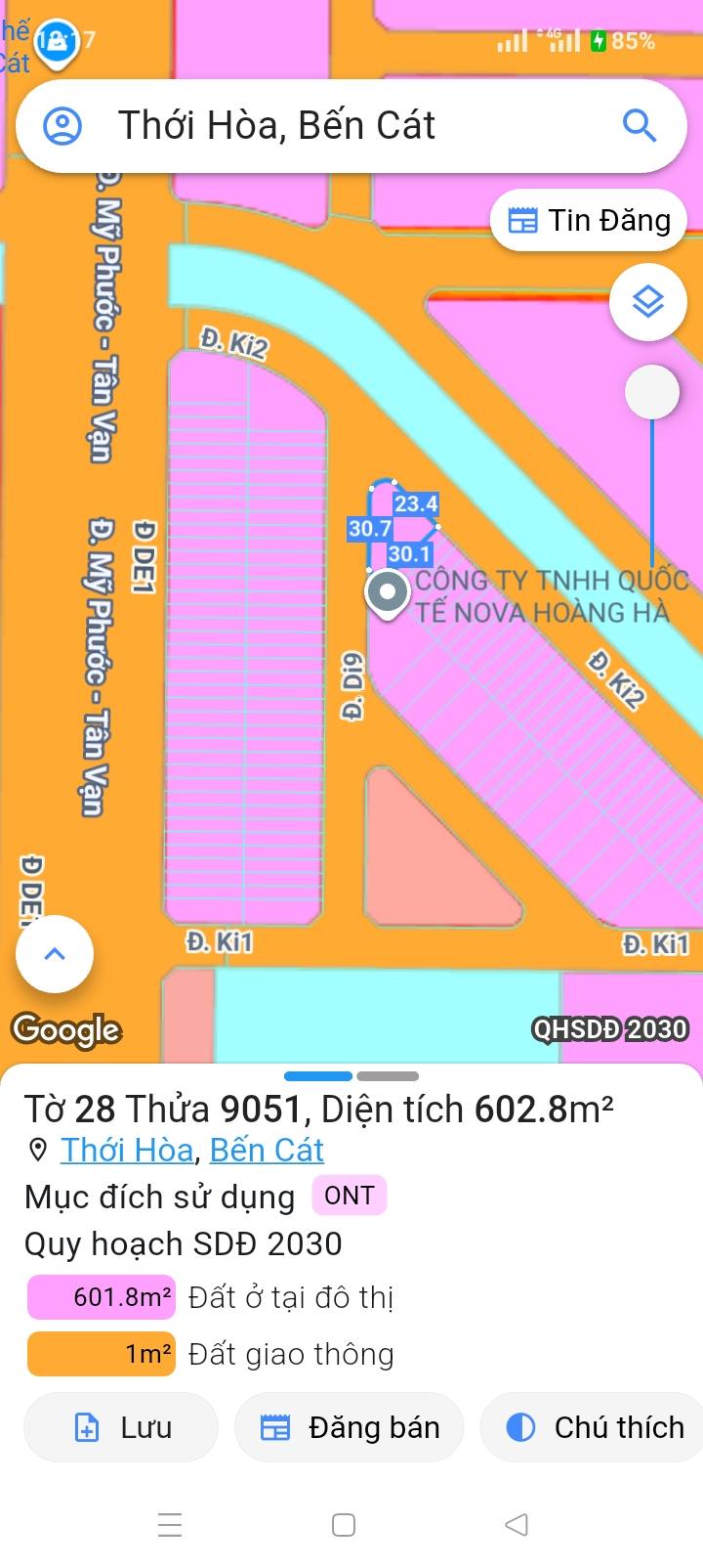 Bán lô đất biệt thự 2 mặt tiền KDC Mỹ Phước - Tân Vạn 602m² giá 6 tỷ - Cơ hội đầu tư hấp dẫn!