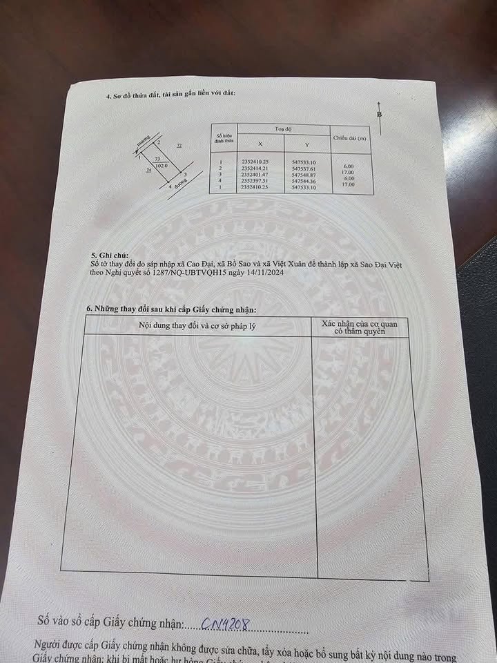 Đất thổ cư 102m² tại Thôn Bình Trù, Vĩnh Tường - Giá hấp dẫn chỉ 2.2 tỷ!