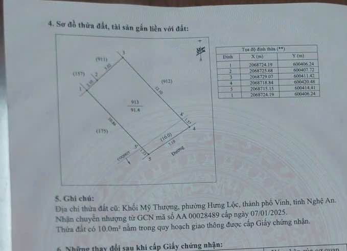 Đất Hưng Lộc Vinh 91m² giá 4 tỷ - Đường rộng, vị trí đẹp cho đầu tư!