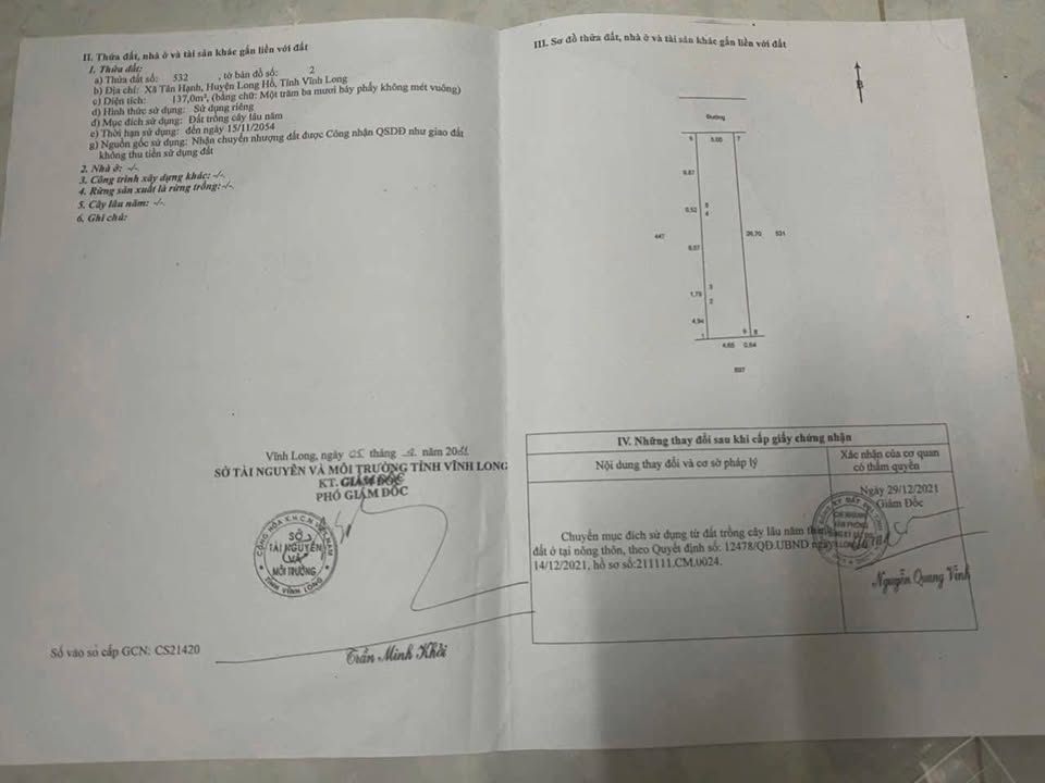 Đất thổ cư Tân Hạnh Vĩnh Long 130m² giá 1.065 tỷ - Đầu tư sinh lời ngay!