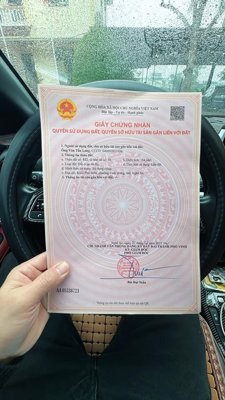 Lô đất 154,6m² tại Khối Phổ Môn, Nghi Liên giá 1,7 tỷ - Cơ hội đầu tư hấp dẫn!