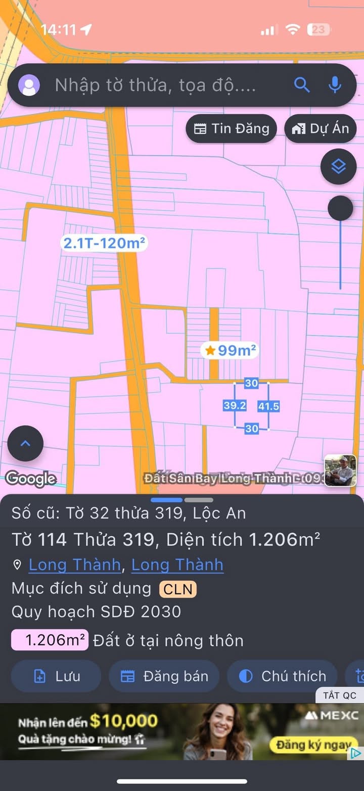 Đất nền Lộc An, Long Thành 100m² giá 1.25 tỷ - Đầu tư sinh lời ngay!