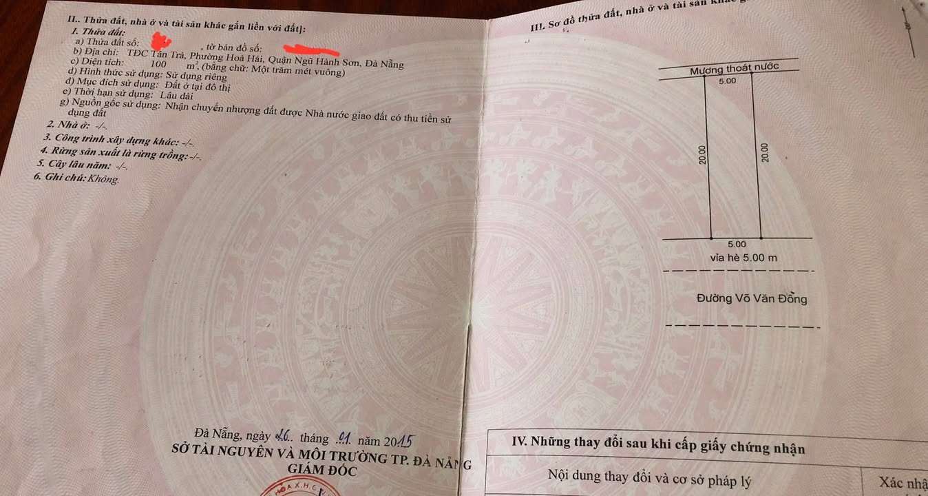 Đất nền đẹp Võ Văn Đồng, Đà Nẵng 100m² giá 6.5 tỷ - Cơ hội đầu tư sinh lời!