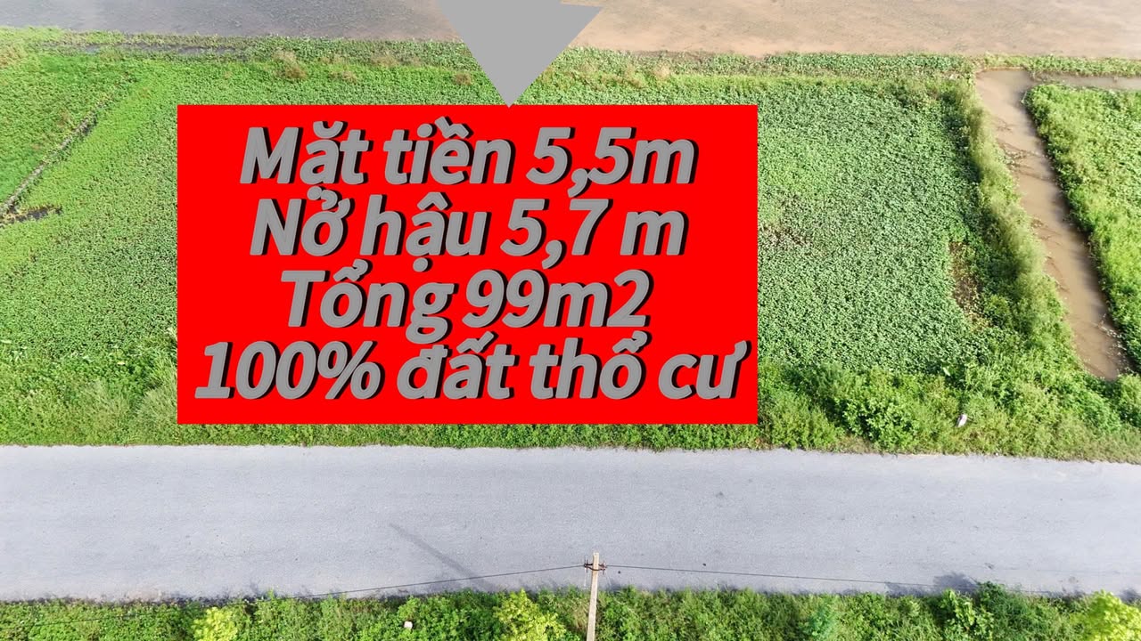 Đất thổ cư Giao Tân 99m² chỉ 1 tỷ - Hướng Đông mát mẻ, gần tiện ích!