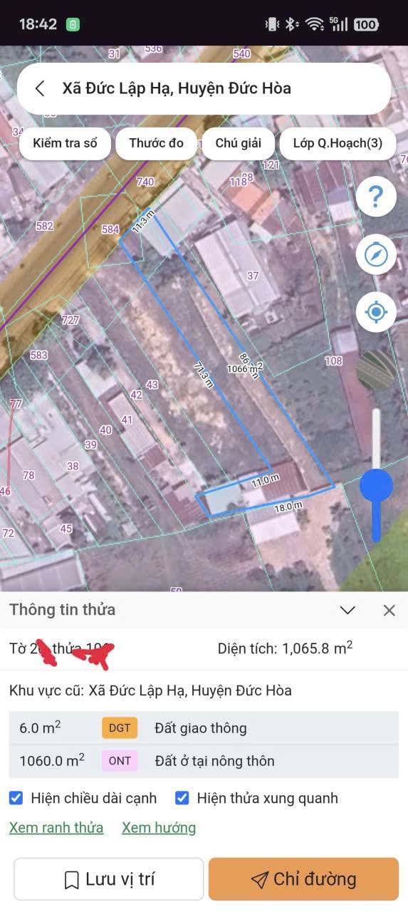 Đất nền Đức Lập Hạ 1000m² giá 7.5 tỷ - Phù hợp xây kho xưởng