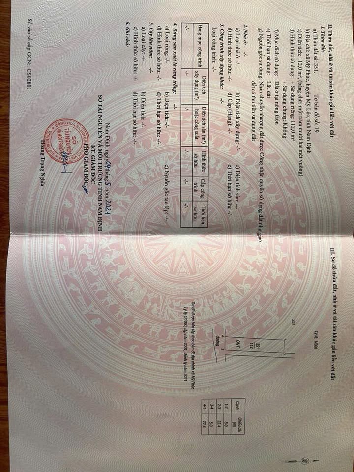 Đất nền Mỹ Phúc, Mỹ Lộc 112m² giá 1.15 tỷ - Không lỗi phong thủy