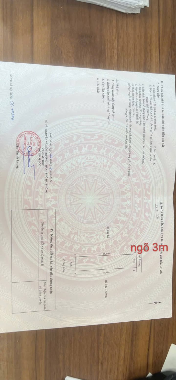 Đất nền tại ngõ 162 Trung Lực, Hải Phòng 86m² giá 2.998 tỷ - Đầu tư sinh lời lý tưởng!