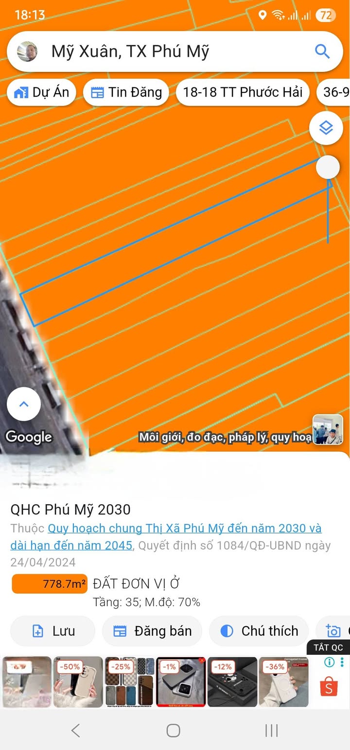 Đất nền thổ cư 90m² mặt tiền Quốc lộ 51, Mỹ Xuân, Phú Mỹ - Giá thỏa thuận hấp dẫn!