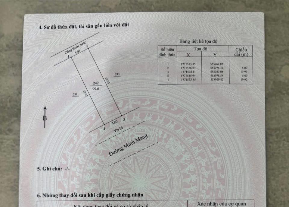 Đất nền liền kề Đường Minh Mạng, Đà Nẵng 200m² giá 2 tỷ - Gần bãi tắm Sơn Thủy!