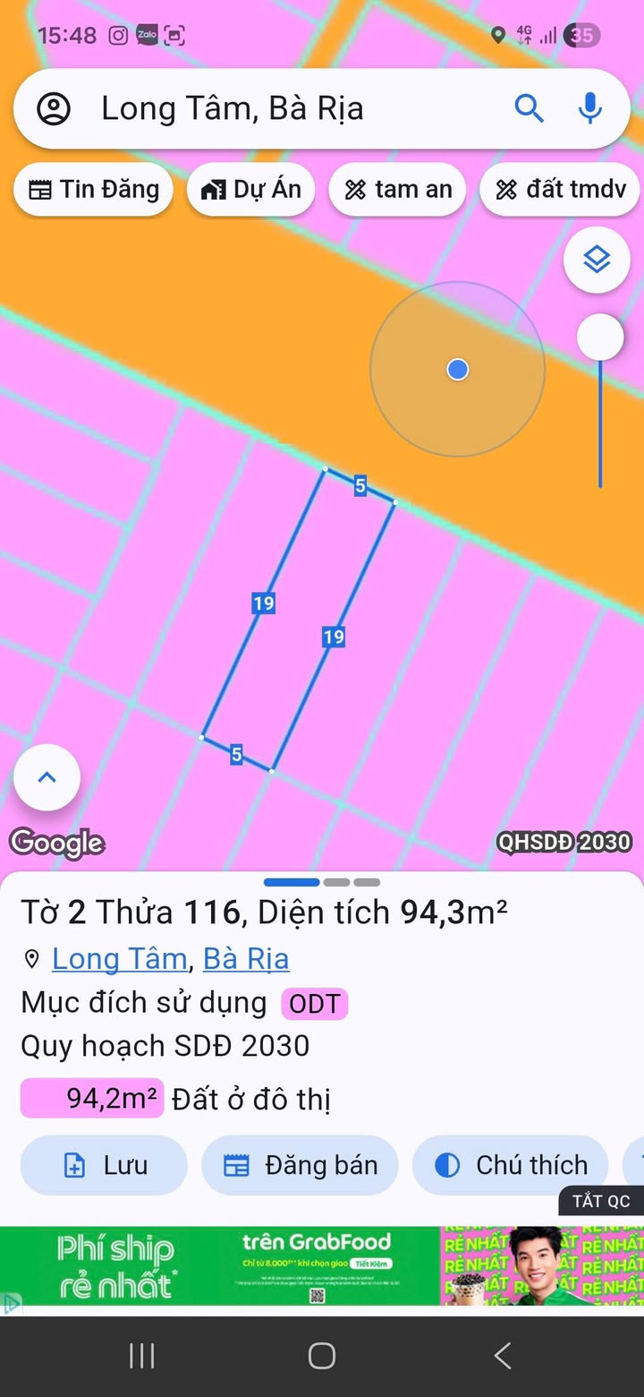 Đất nền mặt tiền đường Chu Văn An, Bà Rịa 95m² giá 2.75 tỷ - Sổ hồng riêng chính chủ!