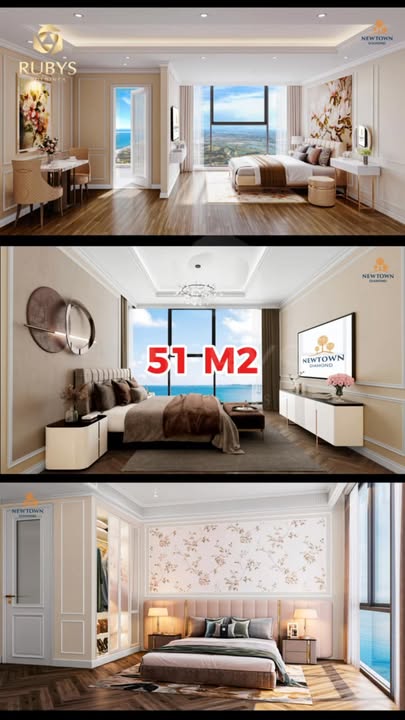 Căn hộ Newtown Diamond Đà Nẵng 51m² - Sống giữa biển và golf đẳng cấp!