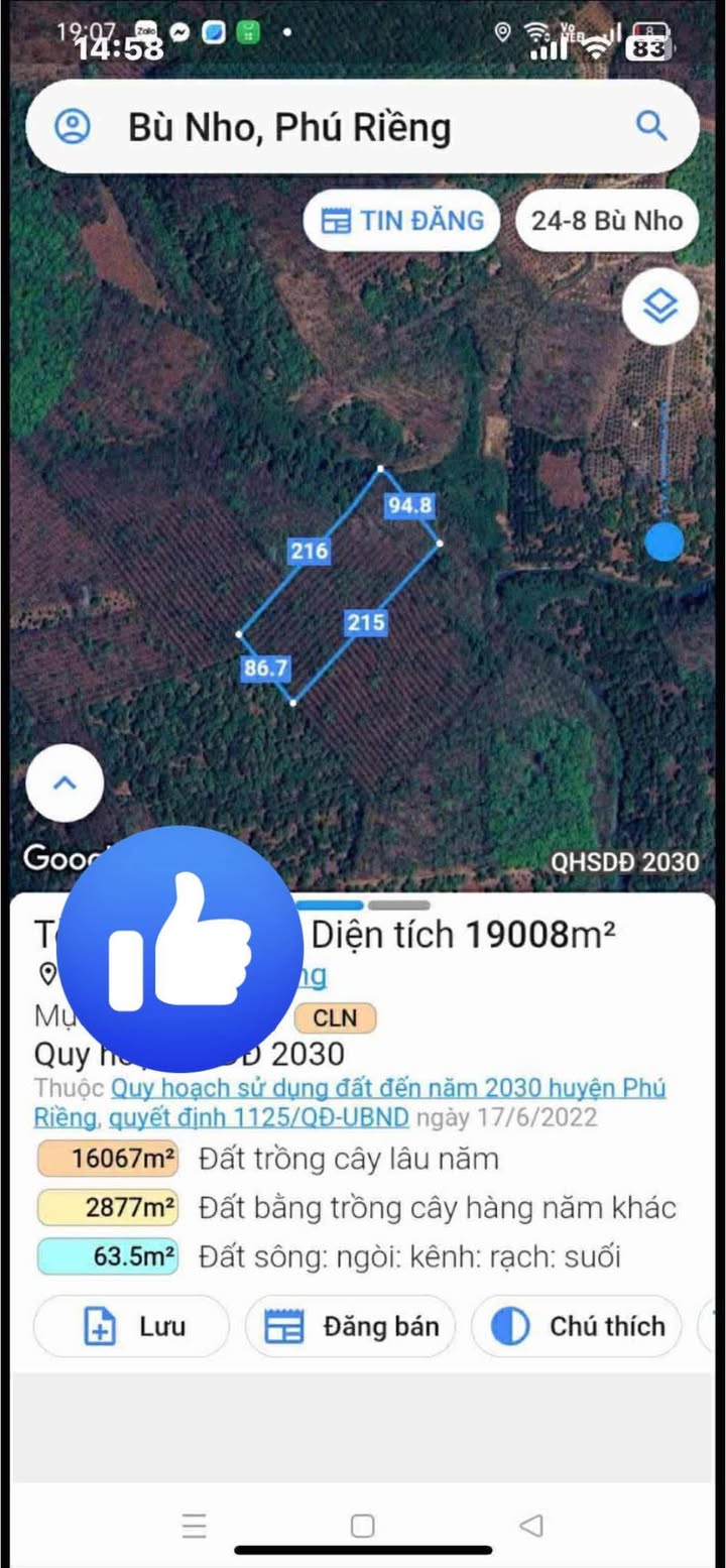 Đất Farm Bù Nho 19.000m² giá chỉ 3.1 tỷ - Gần đường ô tô, sẵn sàng đầu tư!