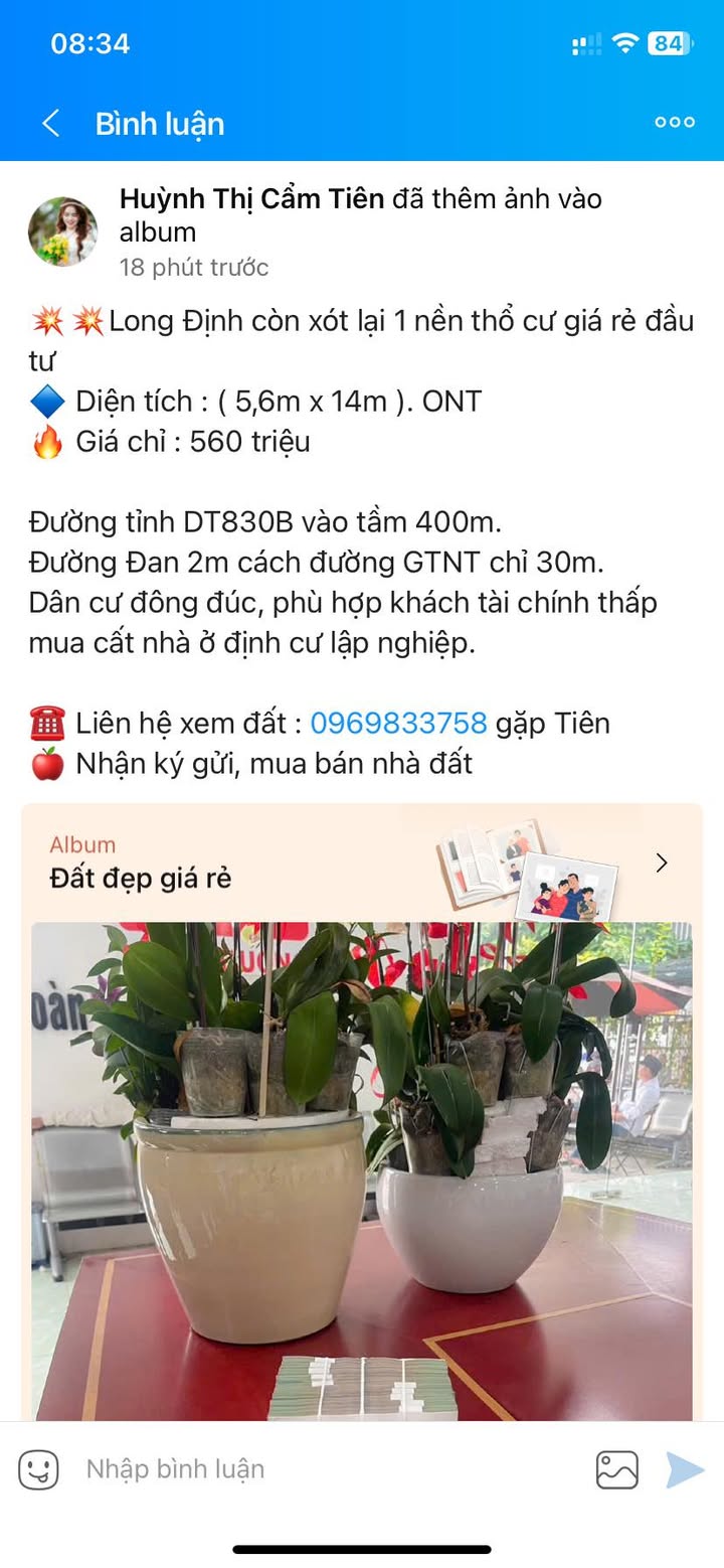 Đất nền Long Định 78m² giá 560 triệu - Cơ hội đầu tư lý tưởng!